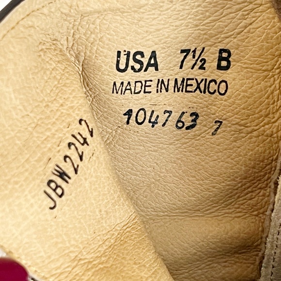 J.B. Dillon Brown Suede Fringe Cowgirl Western Boots Size 7.5 - Picture 7 of 9